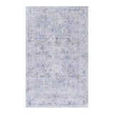 Maval - 4' X 6' Area Rug Washable - Blue / Cream - Furniture Home Direct