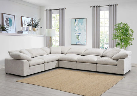 Naveen - 6 Piece Modular Sectional - Ivory - Furniture Home Direct