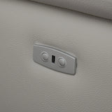 Power Reclining Sectional with USB Port - Light Gray - Furniture Home Direct