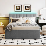 Upholstered Platform Bed With Trundle - Furniture Home Direct
