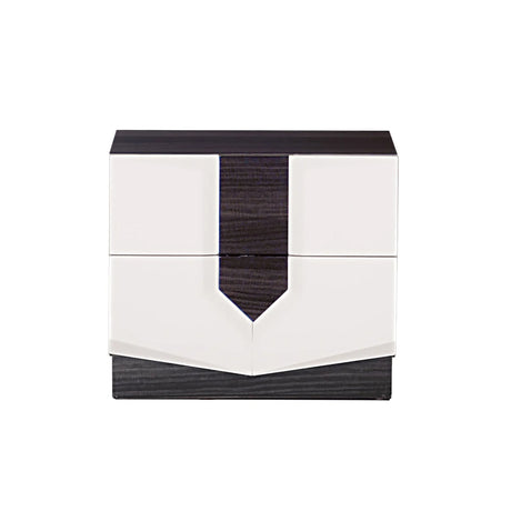 Vios - Zebra High Gloss Nightstand - White - Furniture Home Direct