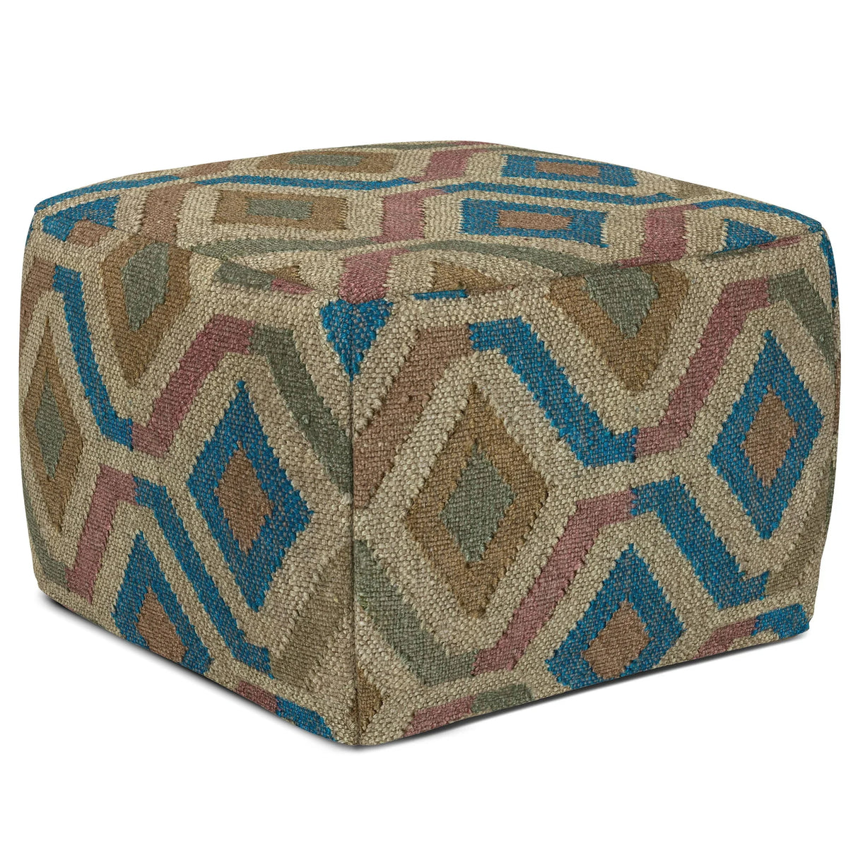 Johanna - Handcrafted Square Pouf - Furniture Home Direct