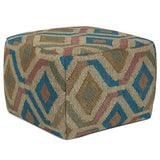 Johanna - Handcrafted Square Pouf - Furniture Home Direct