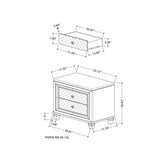 Cross - Glam Nightstand - Champagne - Furniture Home Direct
