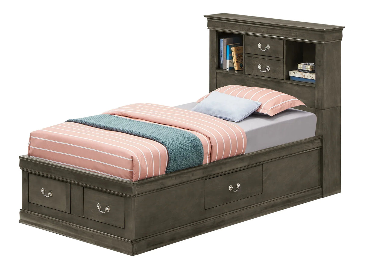 Louis Phillipe - Bookcase Storage Bed - Furniture Home Direct