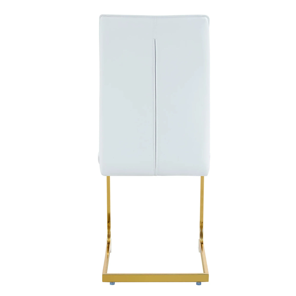 Dining Chairs Gold Frame Upholstered Set of 4 White - Furniture Home Direct