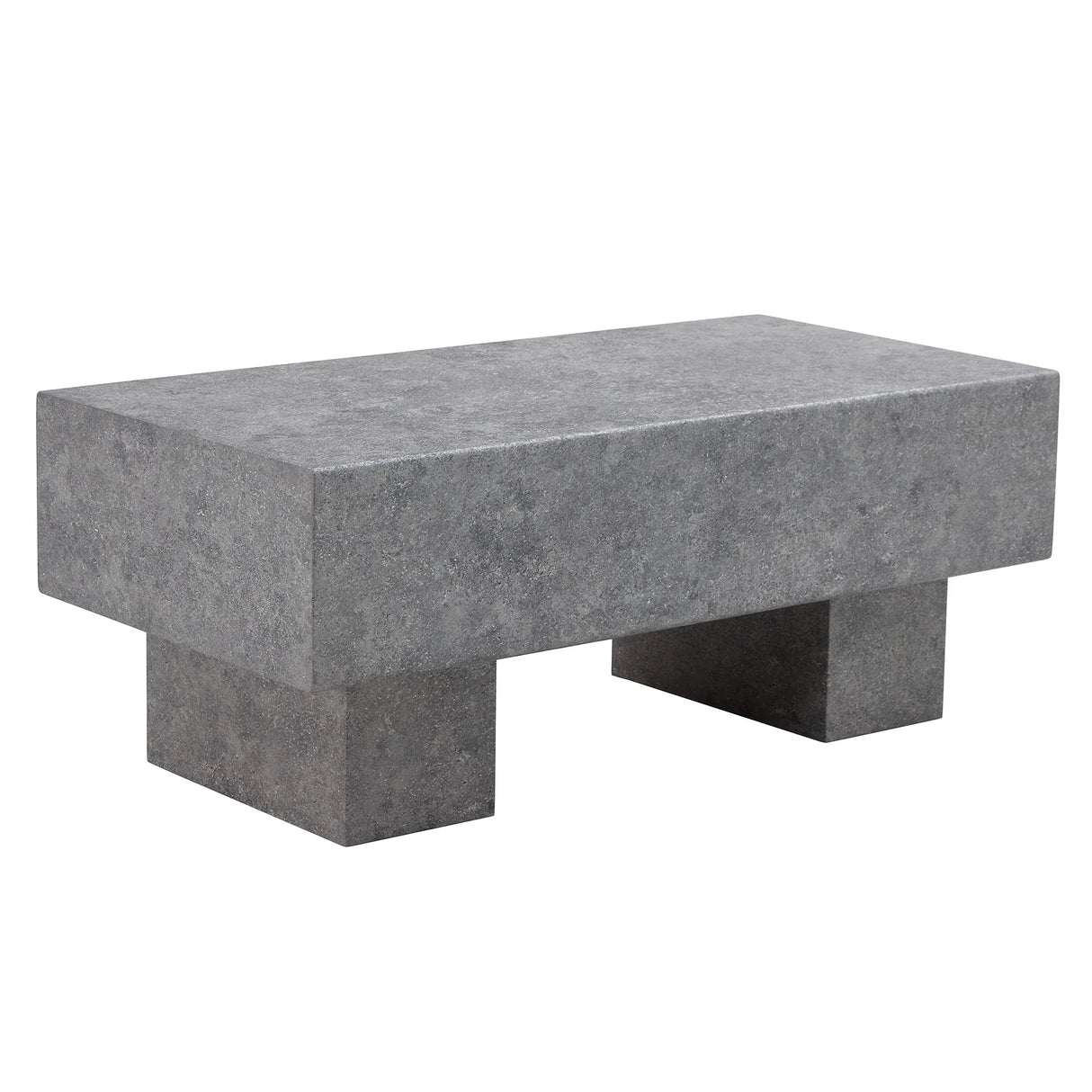 Coffee Table Modern Minimalist Stone Look MDF Textured Gray - Furniture Home Direct