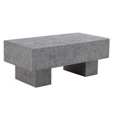 Coffee Table Modern Minimalist Stone Look MDF Textured Gray - Furniture Home Direct