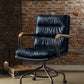 Harith - Retro Top Grain Leather Office Chair - Furniture Home Direct