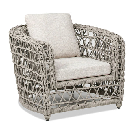 Everly - Frame Barrel Deep Seating Patio Arm Chair Axroma Olefin - Oat Beige - Furniture Home Direct