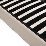 Platform Bed With Hydraulic Storage Upholstered Beige - Furniture Home Direct