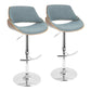 Fabrizzi - Mid Century Modern Adjustable Barstool With Swivel (Set of 2) - Furniture Home Direct