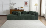Sectional Sofa Modular Tufted Chenille Upholstery Green - Furniture Home Direct