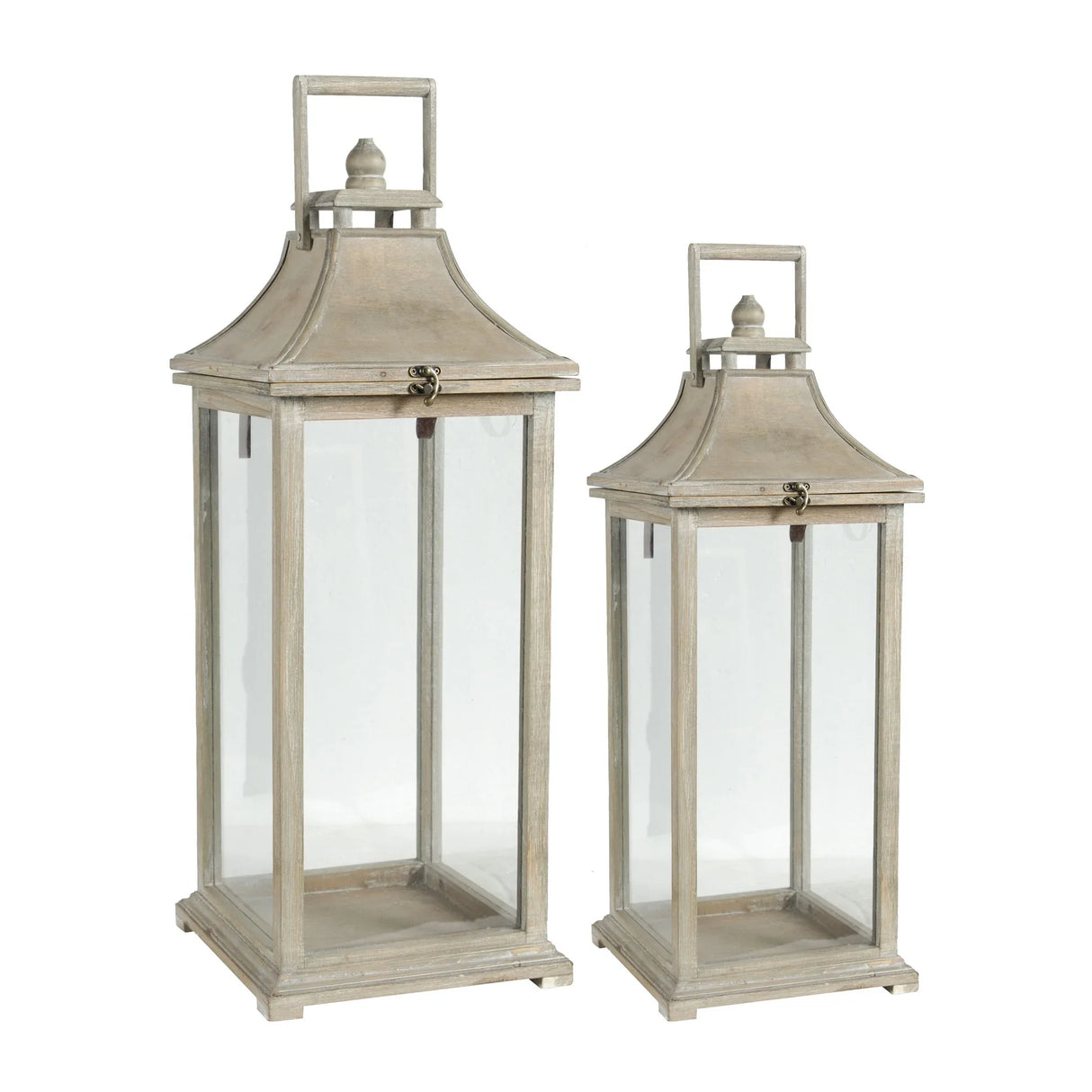 Candle Lantern Decorative, Hurricane Lantern Holder Decor For Indoor Outdoor, Home Garden Wedding - Ivory - Furniture Home Direct