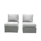 Armless Patio Chair With Cushions - Furniture Home Direct