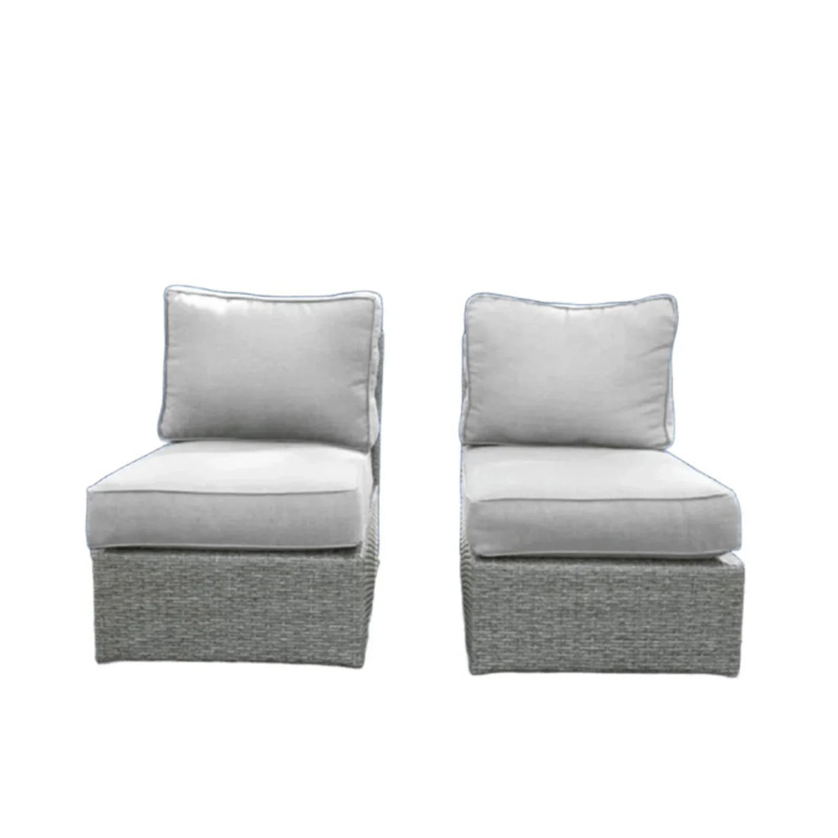 Armless Patio Chair With Cushions - Furniture Home Direct