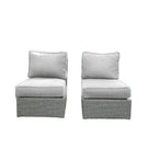 Armless Patio Chair With Cushions - Furniture Home Direct