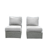 Armless Patio Chair With Cushions - Furniture Home Direct