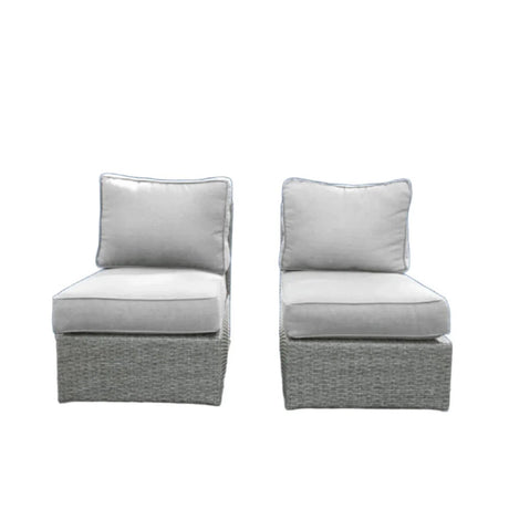 Armless Patio Chair With Cushions - Furniture Home Direct