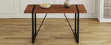Dining Table Industrial Wood Grain Rectangular Walnut - Furniture Home Direct