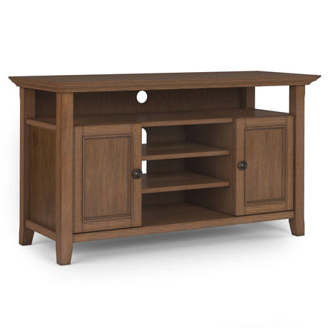 Amherst - TV Media Stand - Rustic Natural Aged Brown - Furniture Home Direct