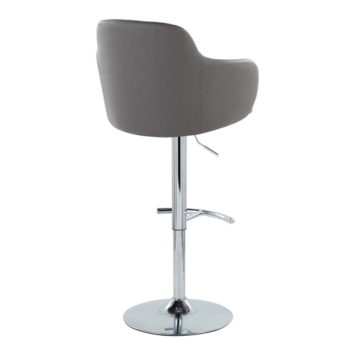 Boyne - Contemporary Adjustable Barstool With Swivel & Rounded T Footrest (Set of 2) - Furniture Home Direct