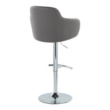 Boyne - Contemporary Adjustable Barstool With Swivel & Rounded T Footrest (Set of 2) - Furniture Home Direct