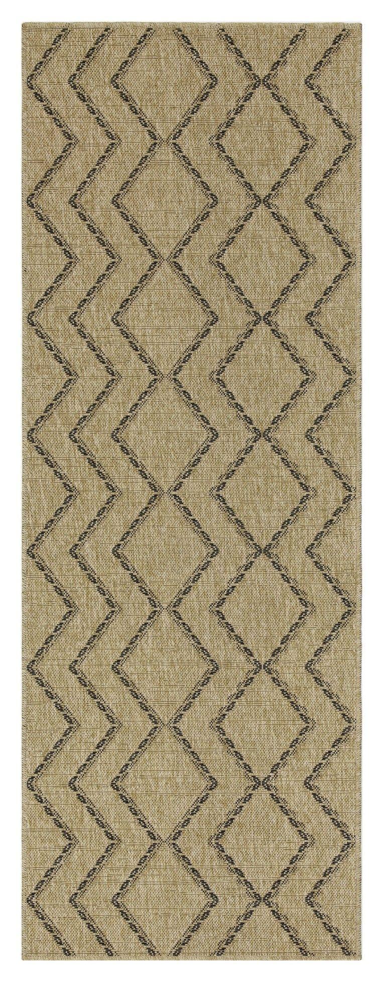 Earth - Indoor / Outdoor Polypropylene Area Rug - Jute / Black - Furniture Home Direct