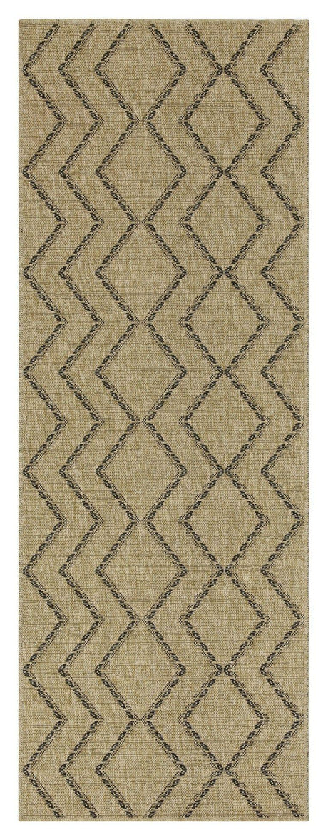 Earth - Indoor / Outdoor Polypropylene Area Rug - Jute / Black - Furniture Home Direct