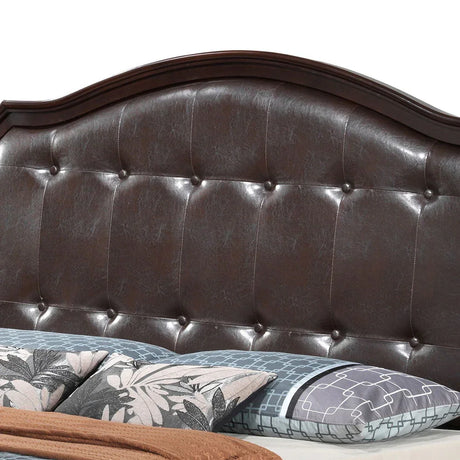Bed With Transitional Design - Furniture Home Direct