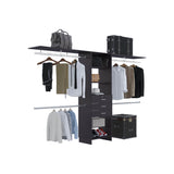 Closet System With Drawers Shelves Engineered Wood Black - Furniture Home Direct