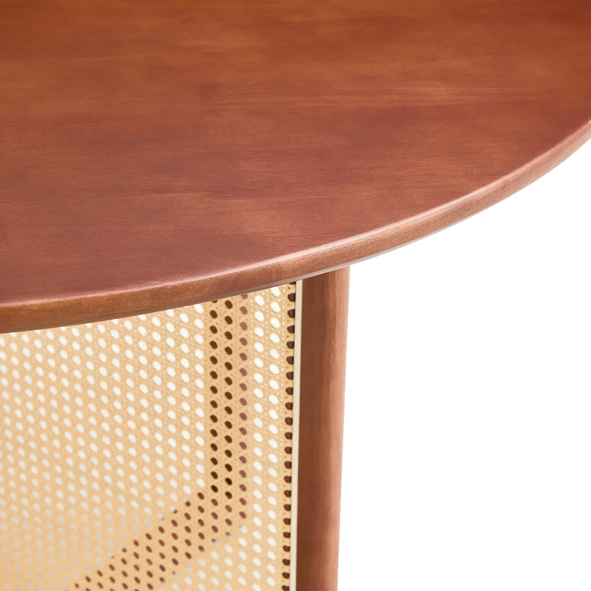 Dining Table Round Solid Wood Modern Rustic Style Walnut - Furniture Home Direct