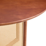 Dining Table Round Solid Wood Modern Rustic Style Walnut - Furniture Home Direct