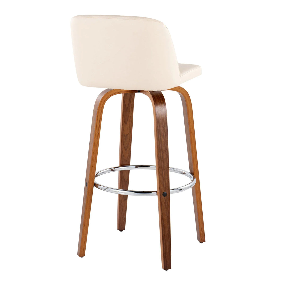 Toriano - Mid Century Modern Fixed Height, Barstool With Swivel With Round Footrest (Set of 2) - Furniture Home Direct