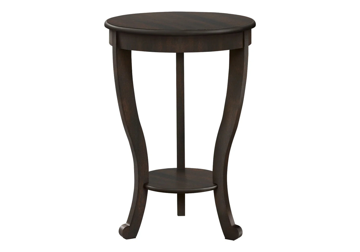 Accent End Table, 2 Tier, Traditional - Walnut - Furniture Home Direct
