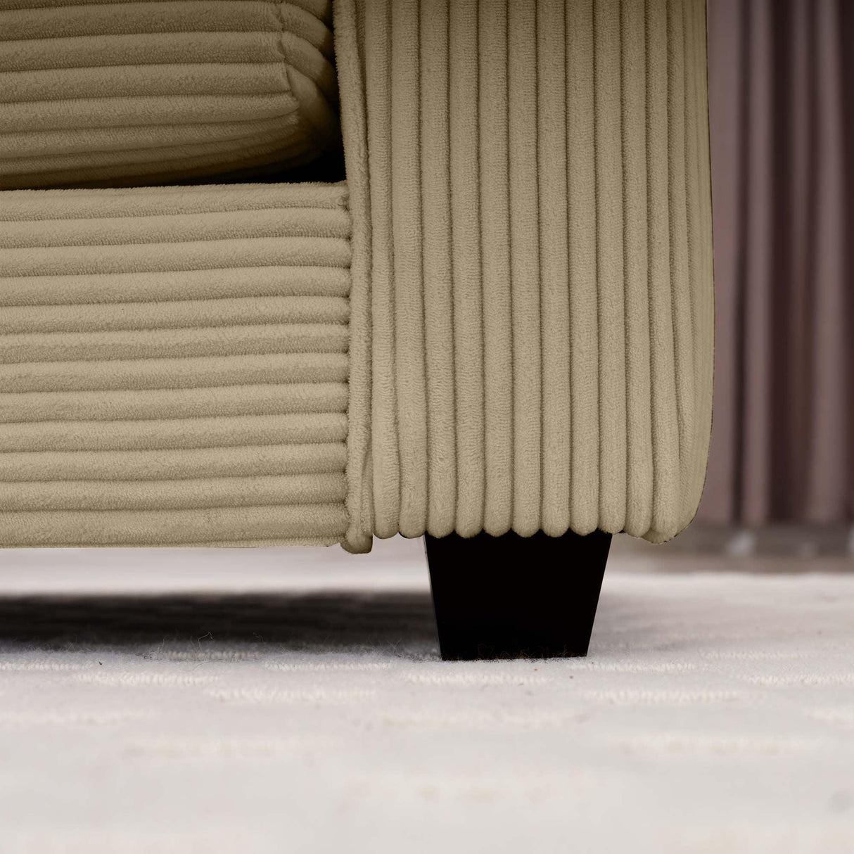 Modern Corduroy Sofa and Loveseat - Tan - Furniture Home Direct