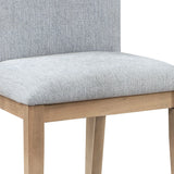 Caspian - Linen And Oak Finish Dining Chair (Set of 2) - Gray - Furniture Home Direct