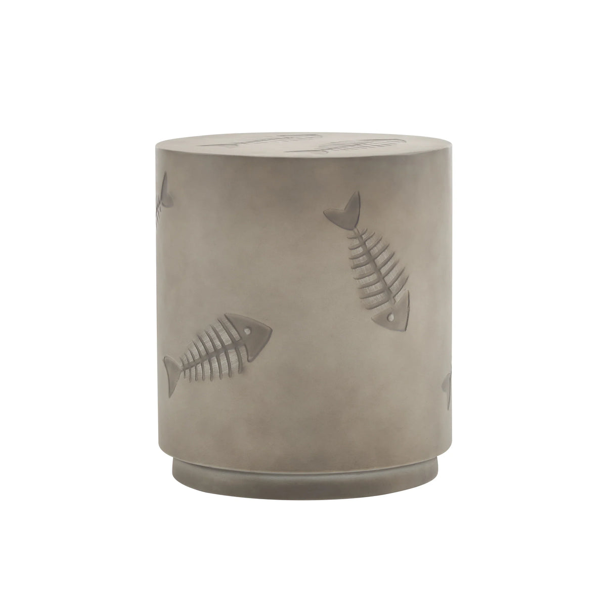 End Table With Fish Pattern Design Magnesium Oxide Gray - Furniture Home Direct