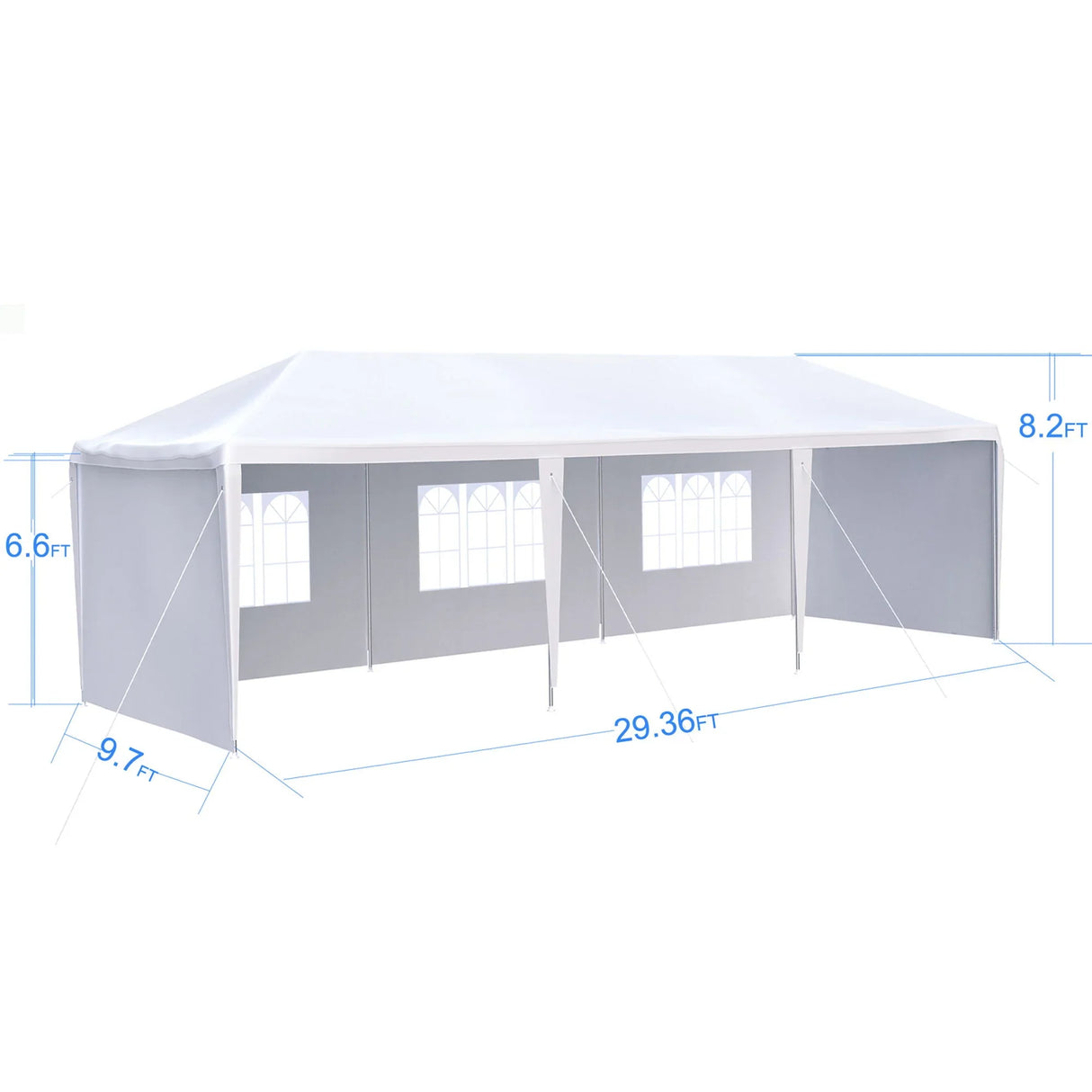 10X30' Wedding Party Canopy Tent Outdoor Gazebo With Removable Sidewalls - Furniture Home Direct