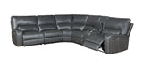 Saul - Power Recliner Sectional Sofa With USB Port Cupholder Console - Furniture Home Direct