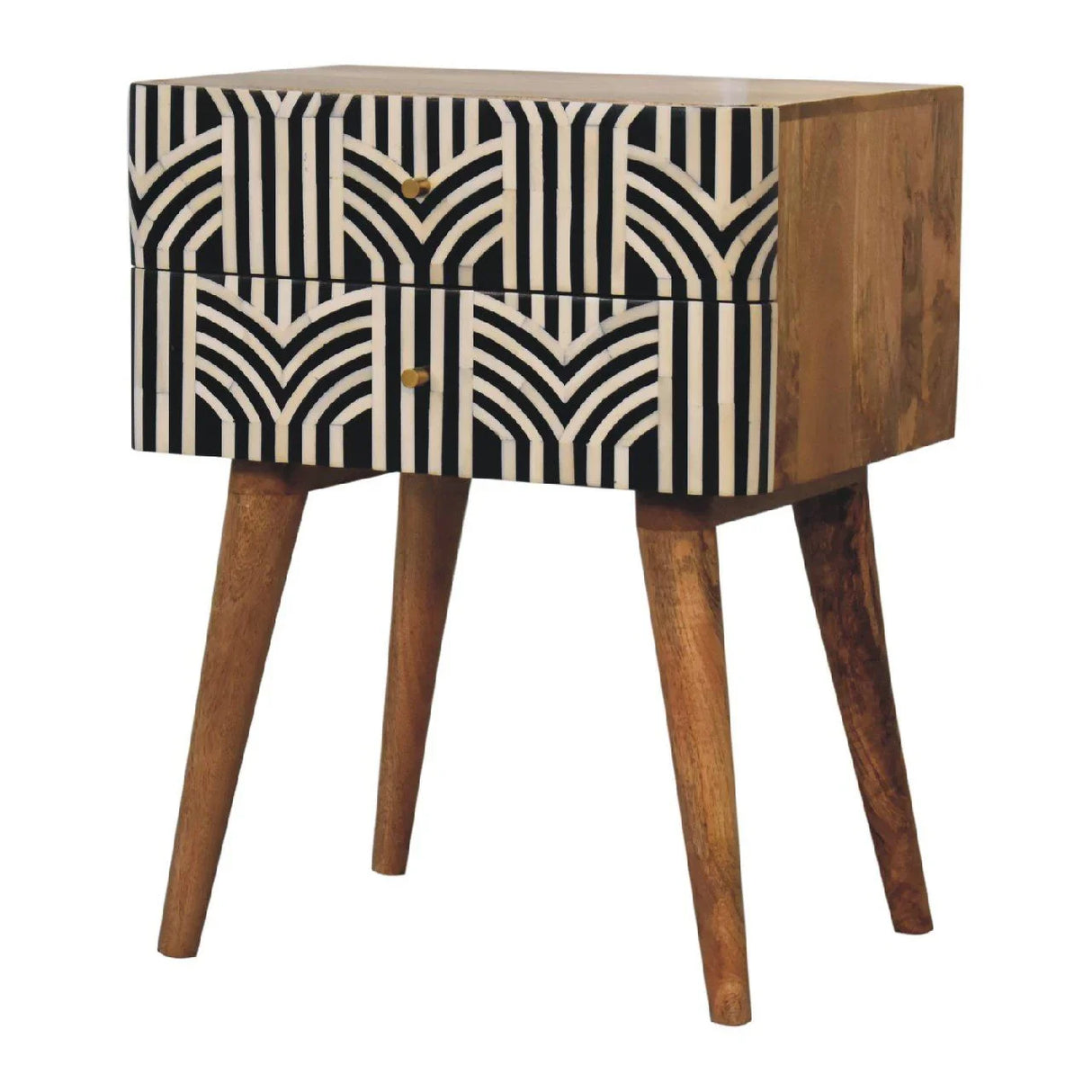 Edessa Bone Inlay Bedside - Furniture Home Direct