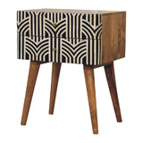 Edessa Bone Inlay Bedside - Furniture Home Direct