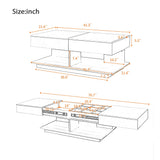 Multifunctional Adjustable Coffee Table With Hidden Storage Space For Living Room - Furniture Home Direct