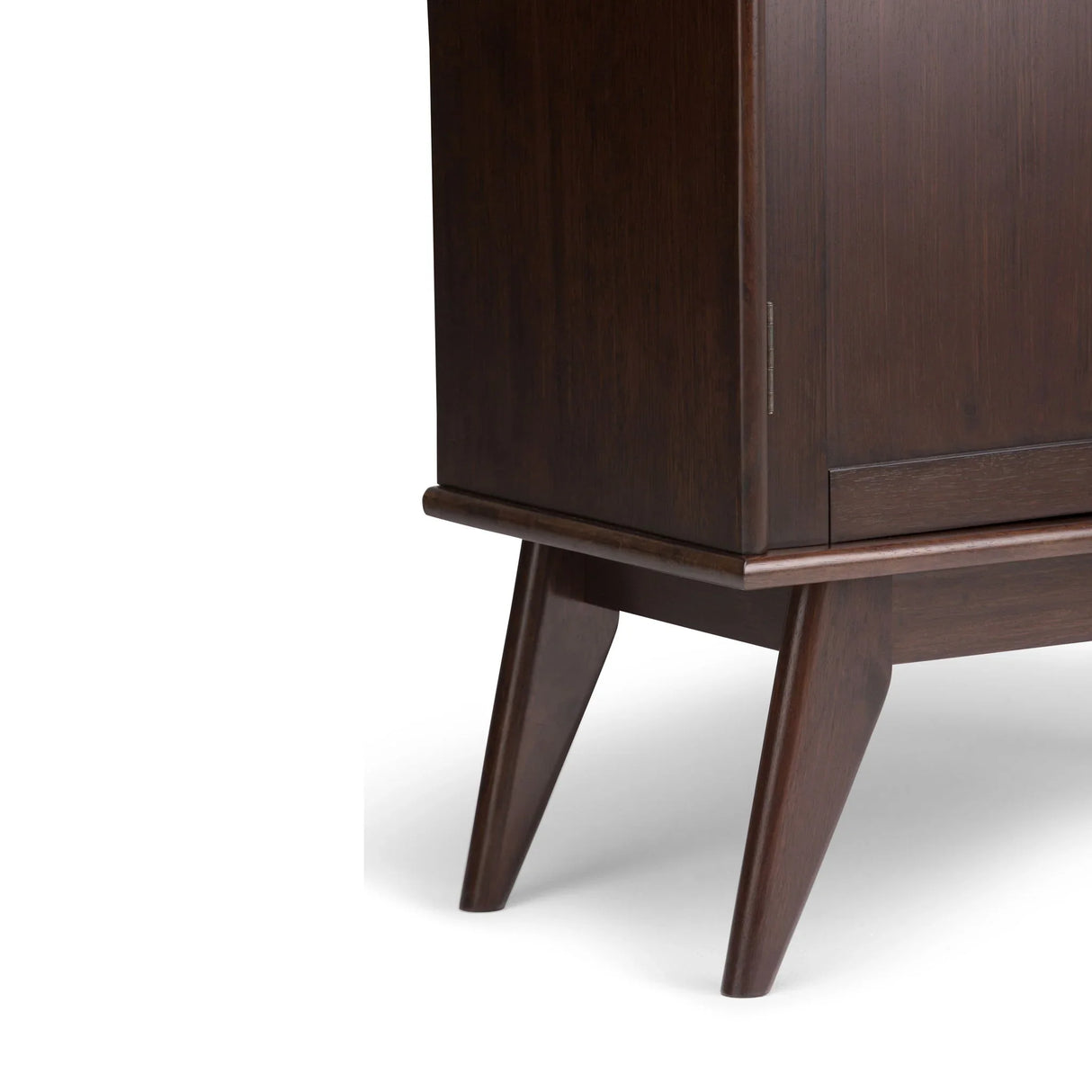 Draper - Mid Century Low Storage Cabinet - Medium Auburn Brown - Furniture Home Direct