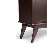 Draper - Mid Century Low Storage Cabinet - Medium Auburn Brown - Furniture Home Direct