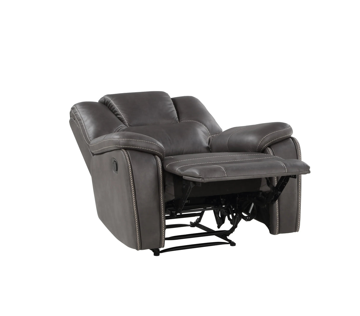 Katrine - 3 Piece Reclining Living Room Set - Charcoal - Furniture Home Direct