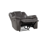 Katrine - 3 Piece Reclining Living Room Set - Charcoal - Furniture Home Direct