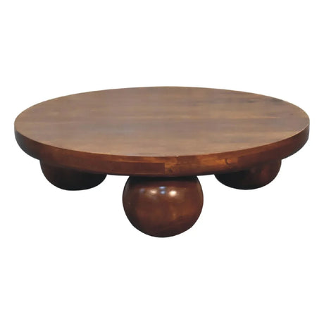 Central Ball Table - Chestnut - Furniture Home Direct