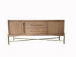 Metal Base Sideboard - Light Brown - Furniture Home Direct