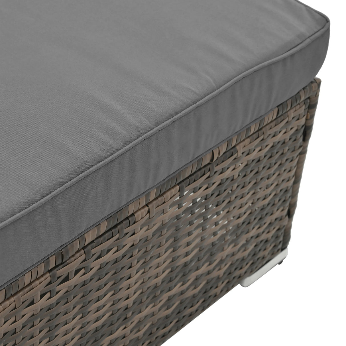 5 Piece Wicker Patio Sectional Set - Gray - Furniture Home Direct